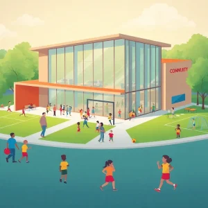 Rendering of the Tiger Athletic Community Center in Oceana County