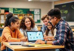 Classroom using AI technologies for enhanced learning