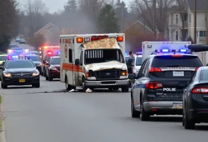 Burned ambulance involved in theft incident