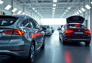 A facility showcasing modern automotive testing for software-defined and autonomous vehicles.