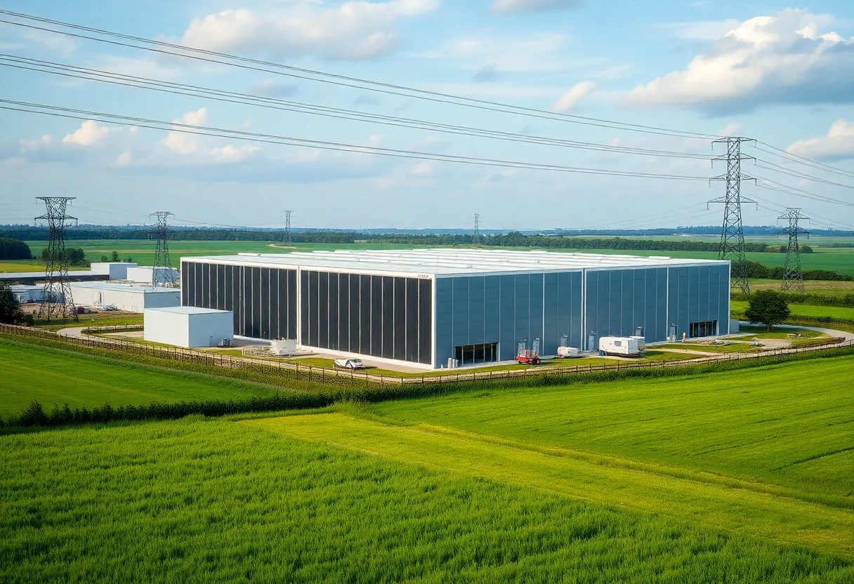 Proposed data center in Southeast Michigan with rural landscape
