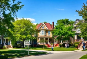 Renovation work in a Detroit neighborhood