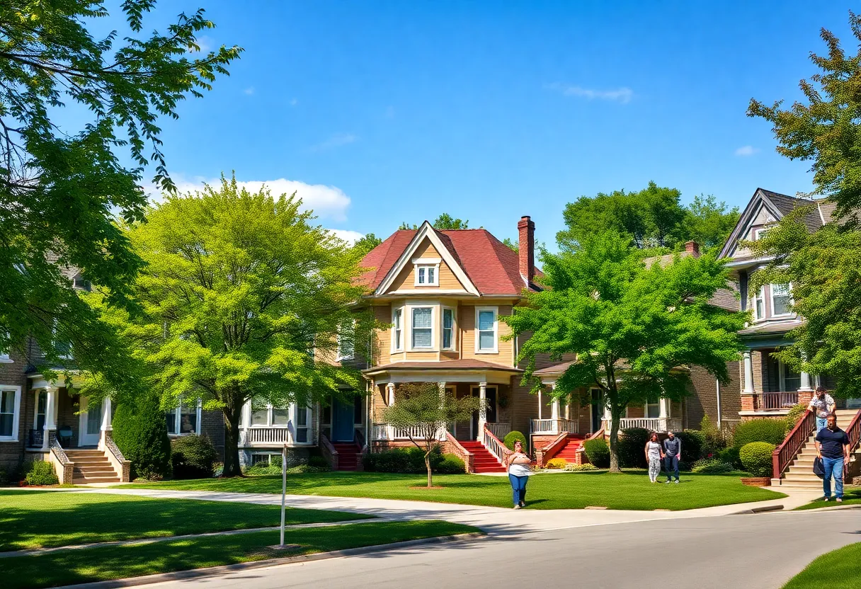 Renovation work in a Detroit neighborhood