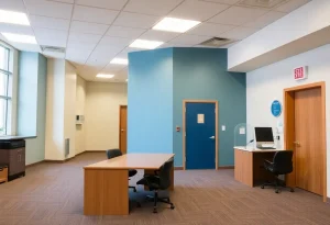 Renovated Detroit Secretary of State office with new interior