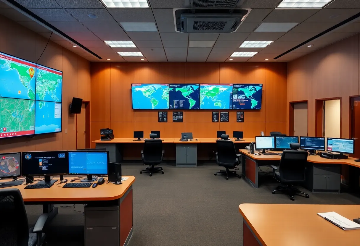 Interior view of Farmington Hills new emergency operations center