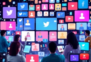 A digital illustration of future social media engagement and brand activism.