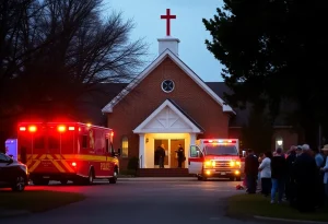 Emergency response at the Grand Blanc church shooting site