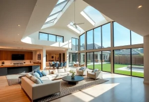 Modern luxury custom home in Scio Township with elegant design and lush surroundings.