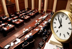 Lawmakers in Michigan discussing budget negotiations