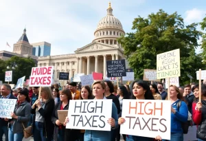 Rally against cannabis tax at Michigan Capitol