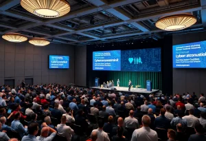 Conference attendees at the Michigan Cyber Summit