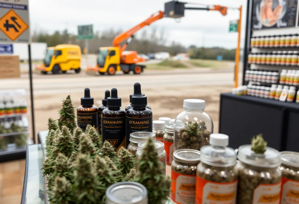 Michigan dispensary and road construction