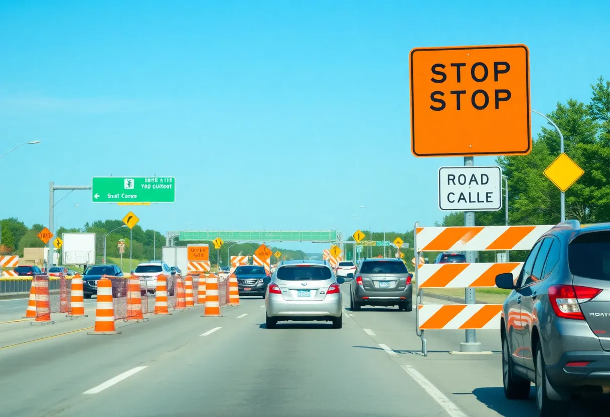 Highway construction in Michigan causing traffic delays