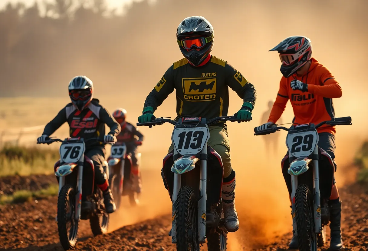 Motocross community supporting a young rider's recovery journey