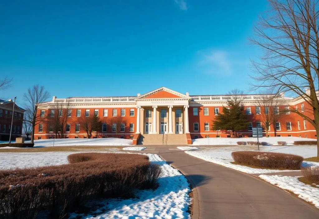 University campus representing leadership and change