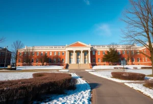 University campus representing leadership and change