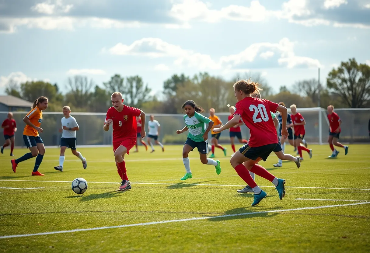 Soccer match between Novi Wildcats and Skyline Eagles