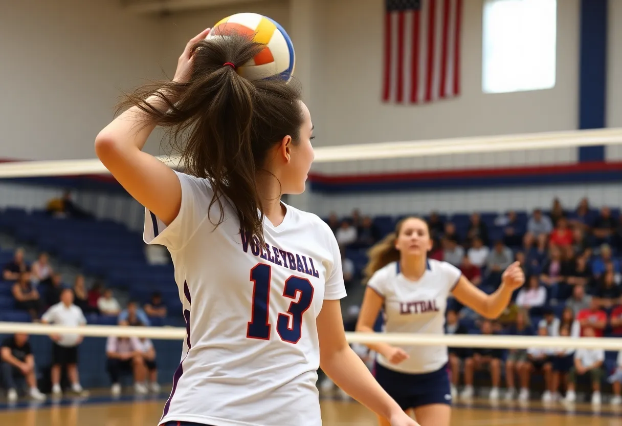 Novi Wildcats compete in a volleyball match