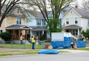 Celebration of Pontiac's Home Repair Program milestone with renovated homes.