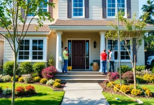 Renovated home exterior with fresh paint and modern design