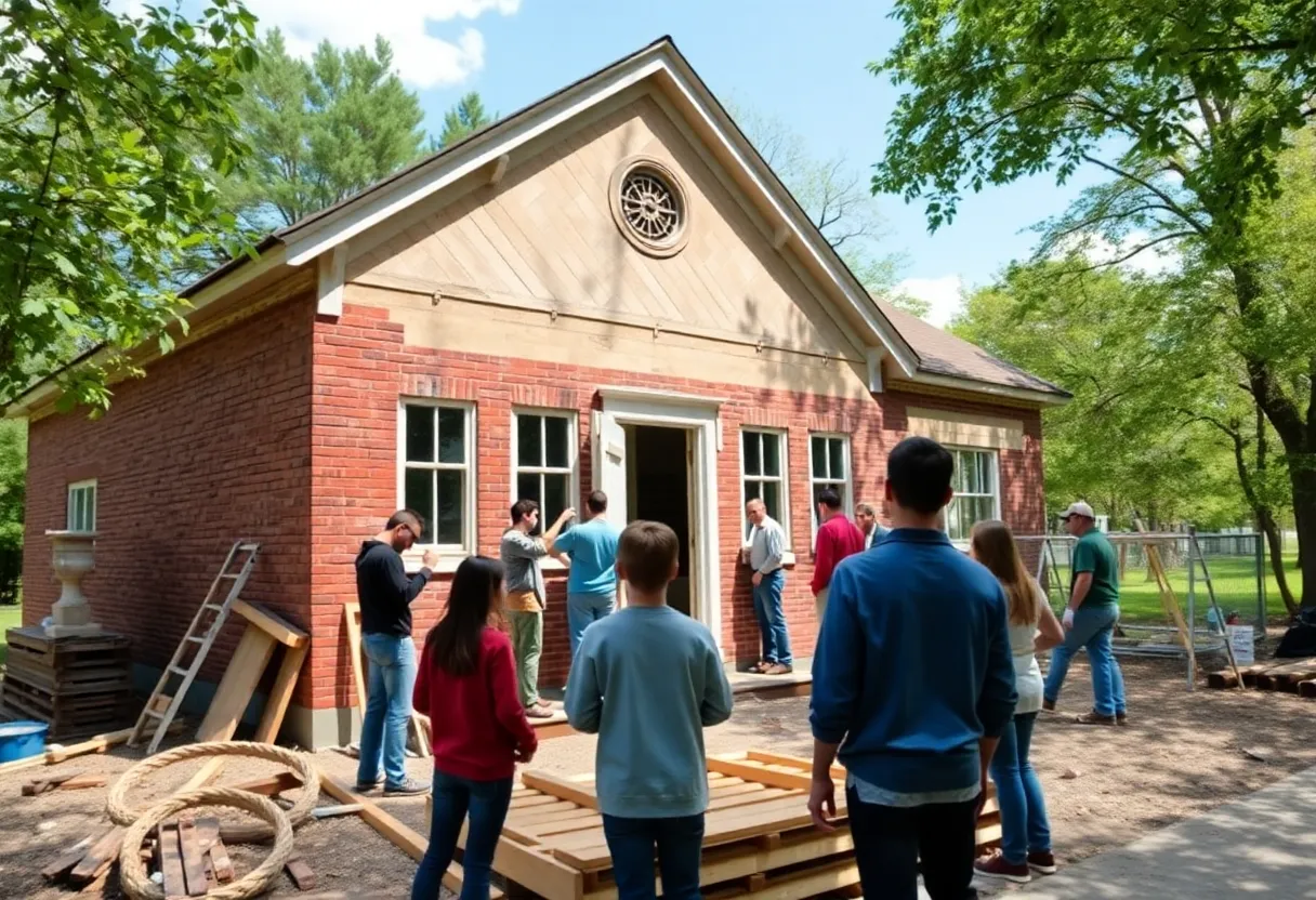 Thorington Schoolhouse undergoing renovation