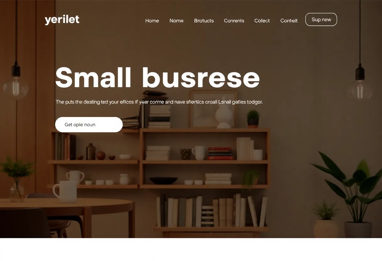 A modern website design for small businesses