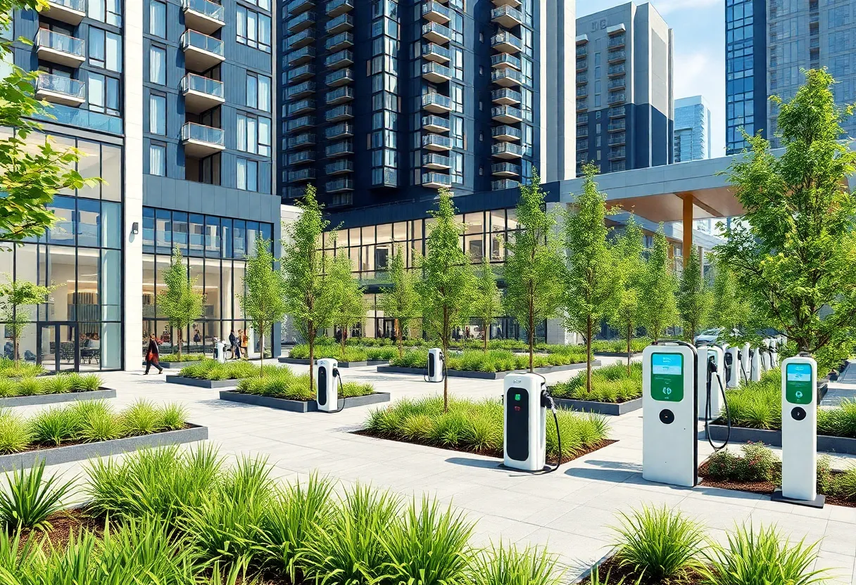 Aerial view of Briarwood Mall showing planned renovation areas