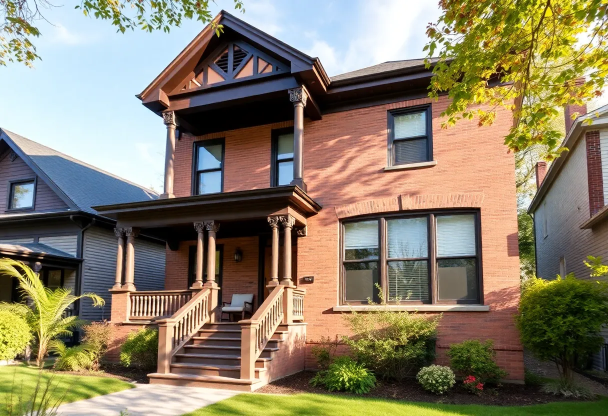Historic Federal-style home in Corktown under renovation