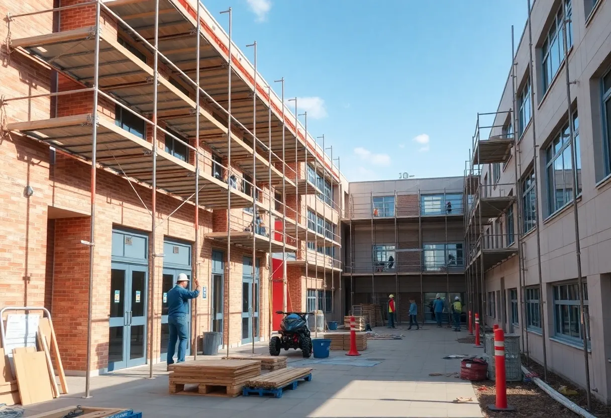 Rendering of the renovated Novi Community Schools facilities