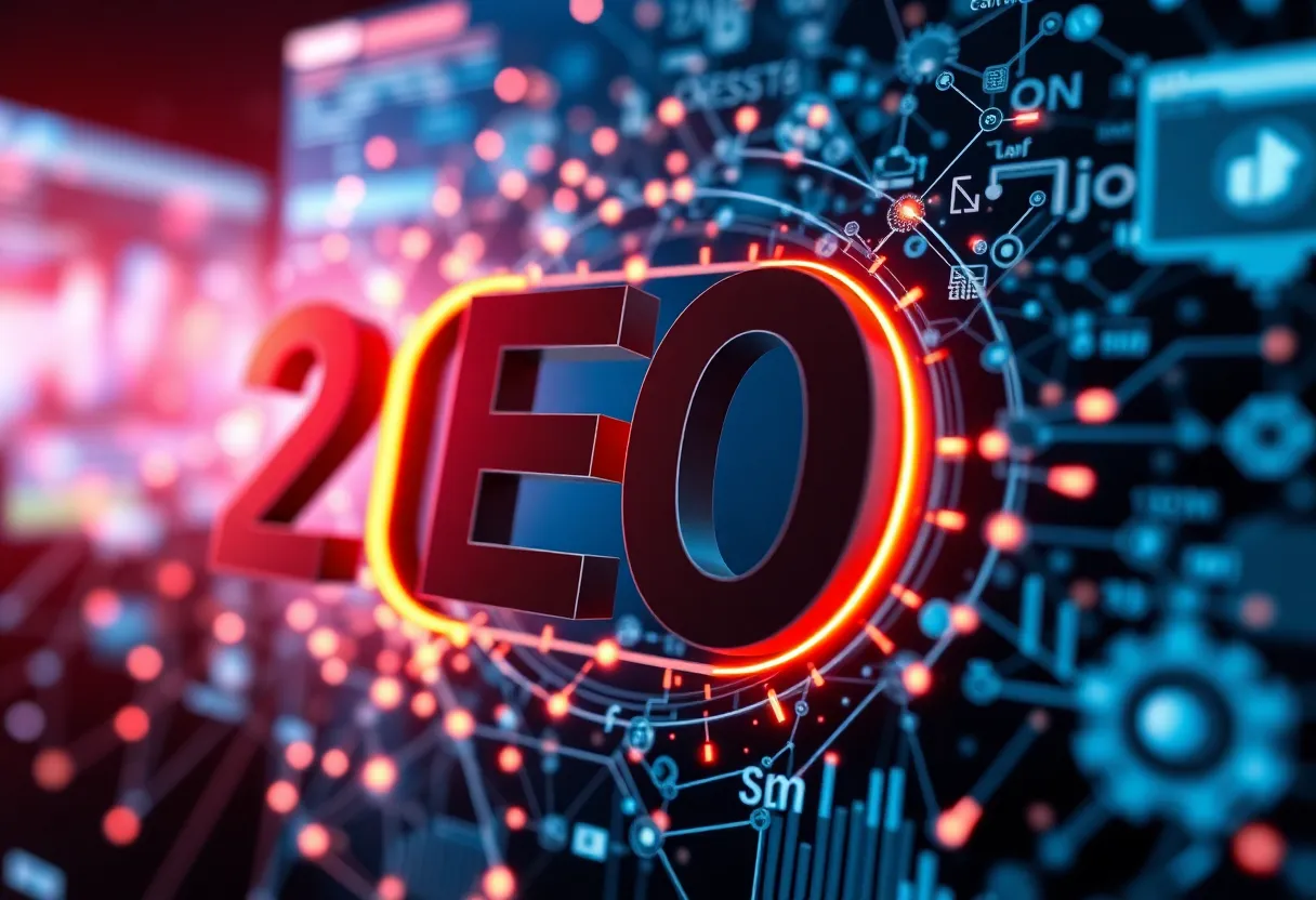 Abstract representation of SEO strategies in 2023