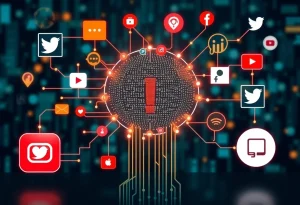 Illustration of AI impacting social media marketing