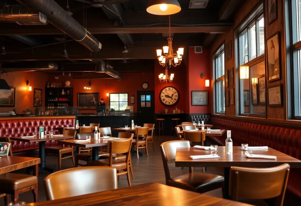 Cozy dining area at Blue Kuna Smokehouse