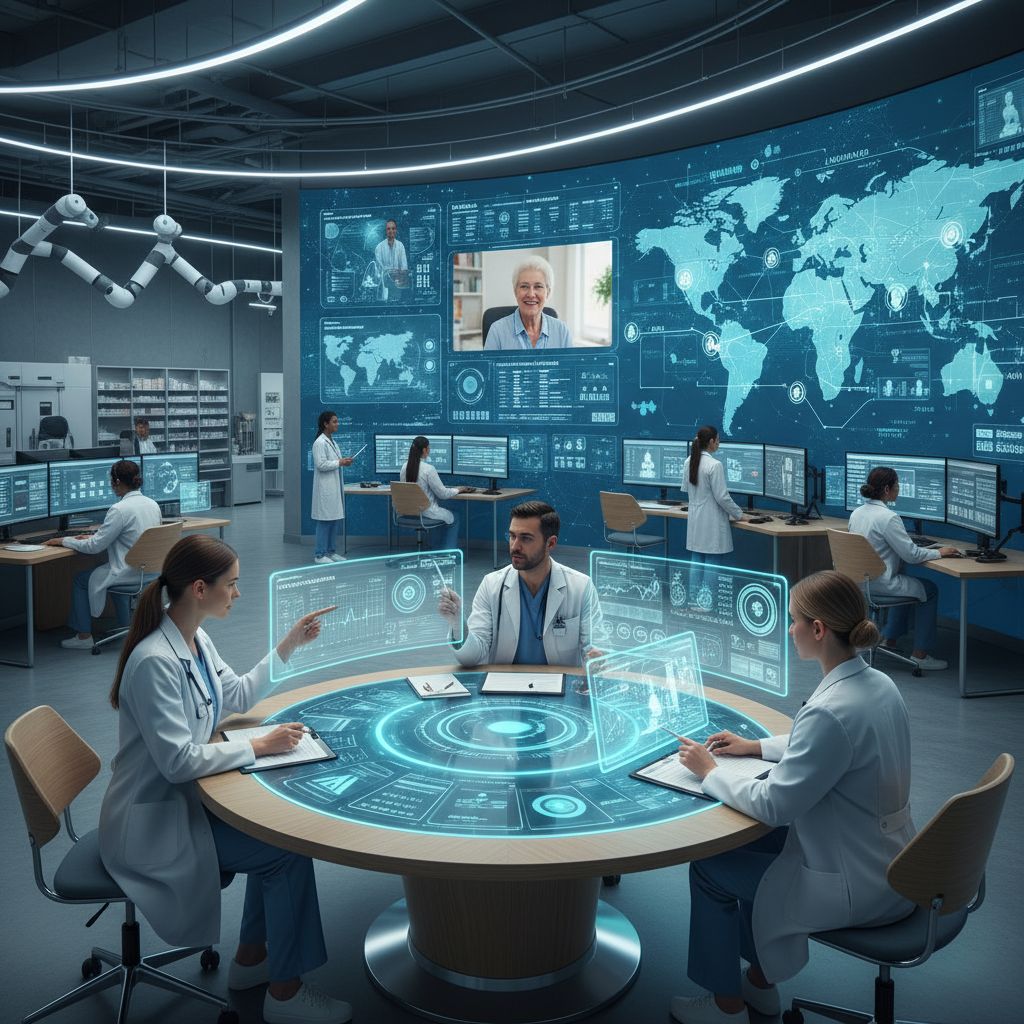 Healthcare professionals using technology for care management