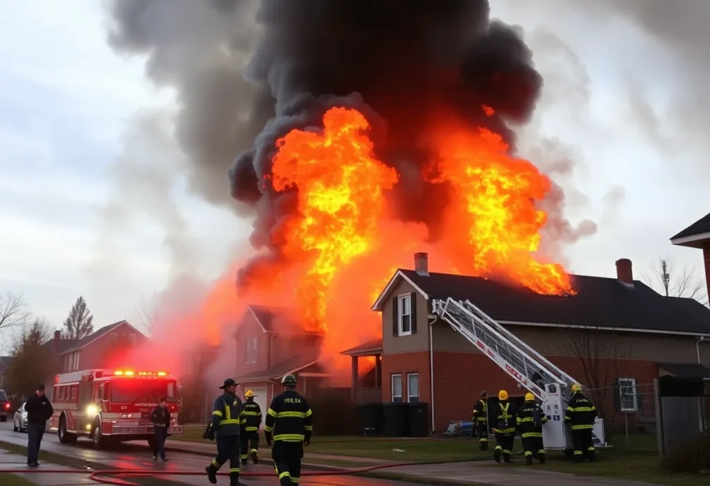 Inspectors examining scaffolding and fire safety measures during building renovations in Hong Kong