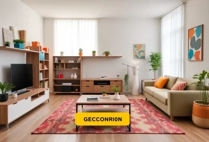 A beautiful modern living room featuring innovative furniture designs.