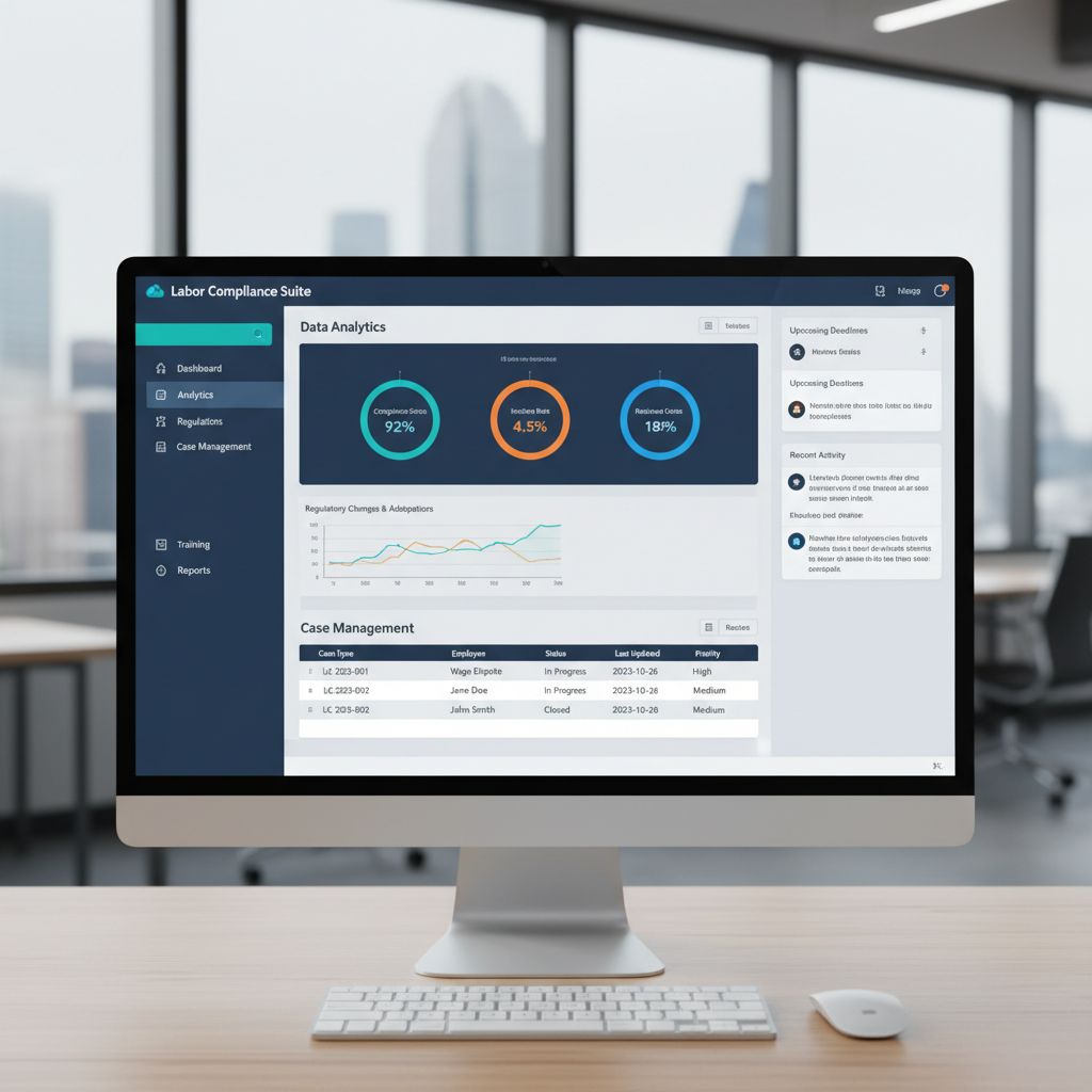Screenshot of LCP CaseView cloud-based software interface for labor compliance