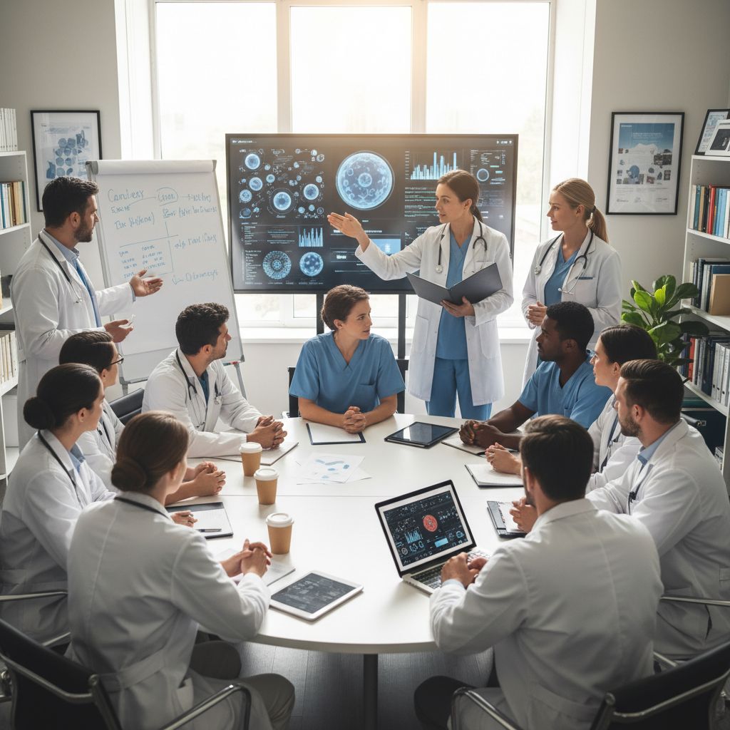 Mural depicting unity in cancer research with diverse individuals.