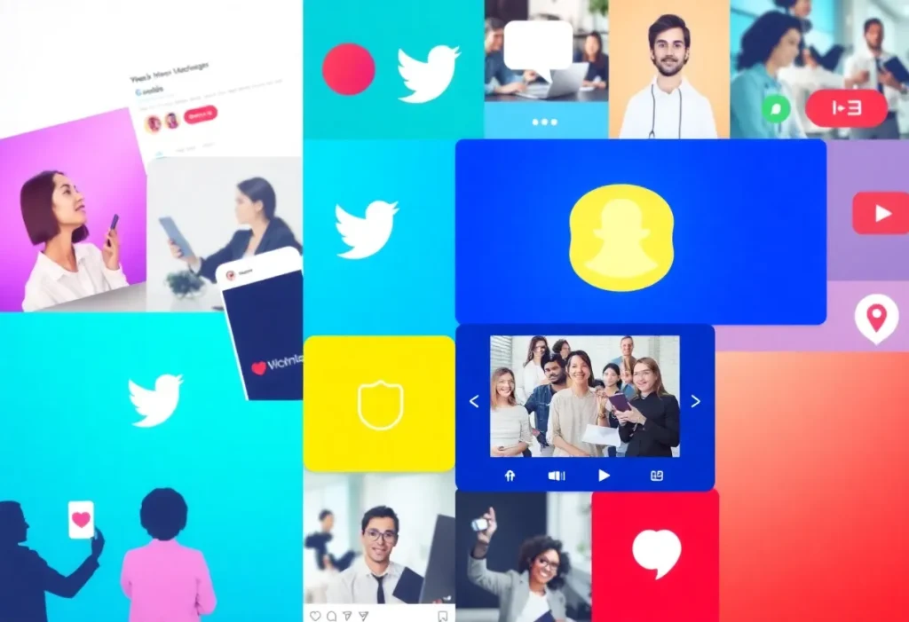 Collage of social media platforms showcasing engagement and authenticity.