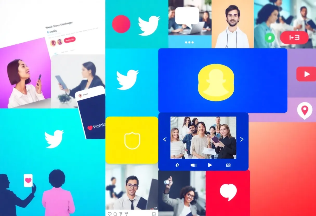 Collage of social media platforms showcasing engagement and authenticity.