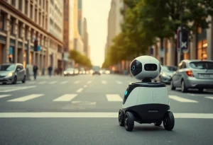 Advertisement for TD Bank Group's More Human Campaign featuring a delivery robot.