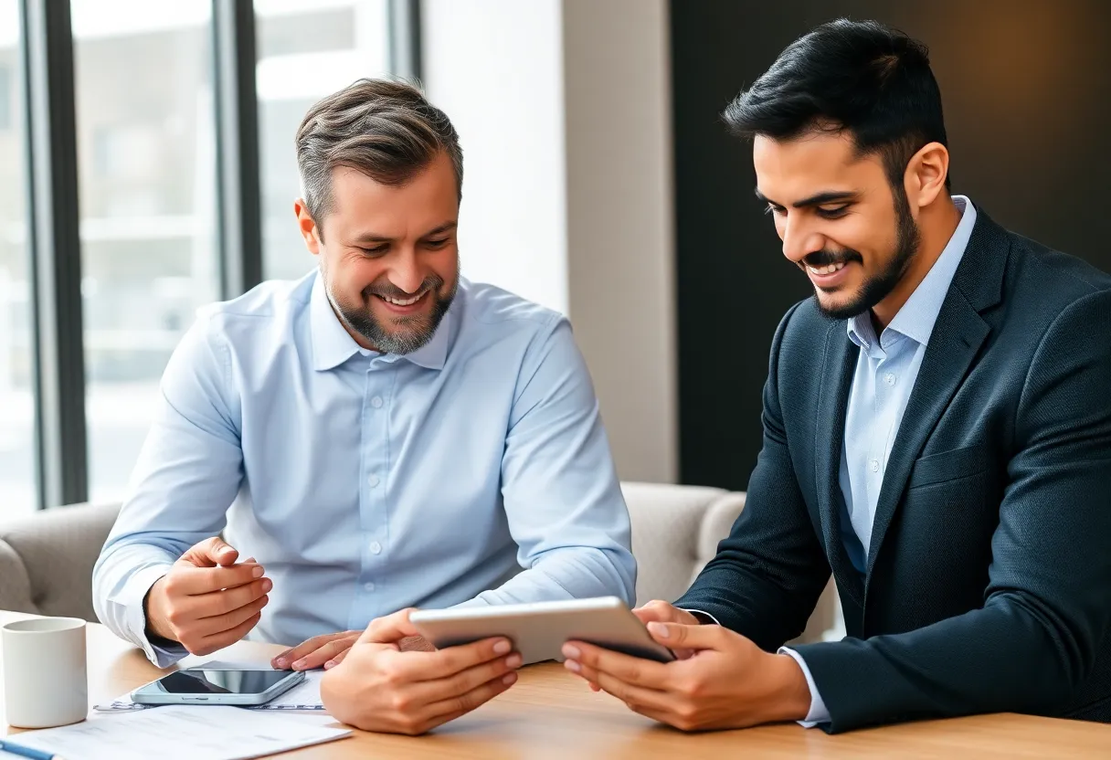 Financial advisor using social media to connect with clients