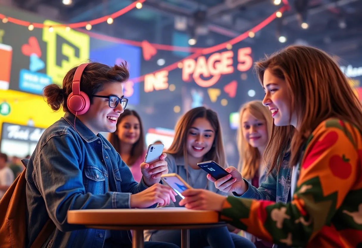 Gen Z consumers engaging with brands on social media platforms