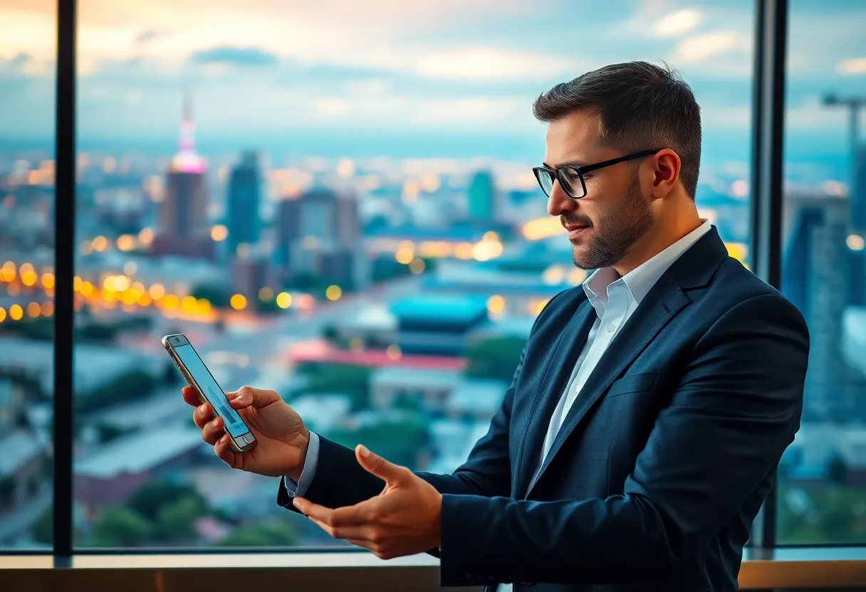 North Texas realtor Leston Eustache engaging with clients on social media