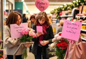A person selecting opt-out for Mother's Day marketing emails with a thoughtful expression.