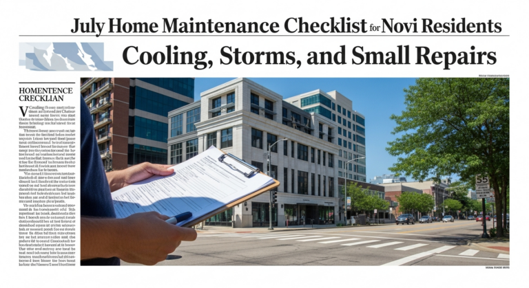 July Home Maintenance Checklist for Novi Residents: Cooling, Storms, and Small Repairs