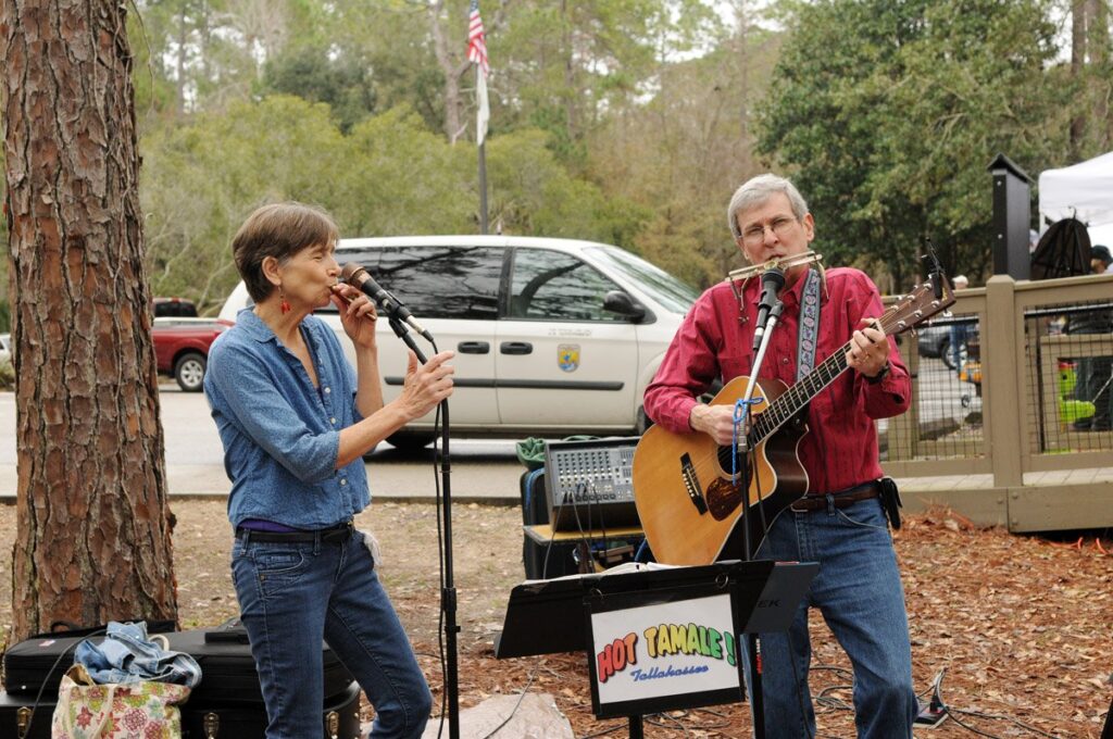 Musicians playing outdoors
