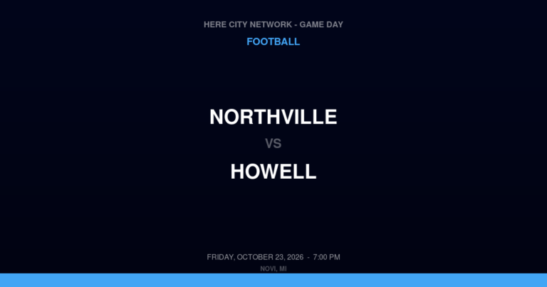 Northville vs. Howell — Football Game Day — Howell, MI — Oct 23, 2026